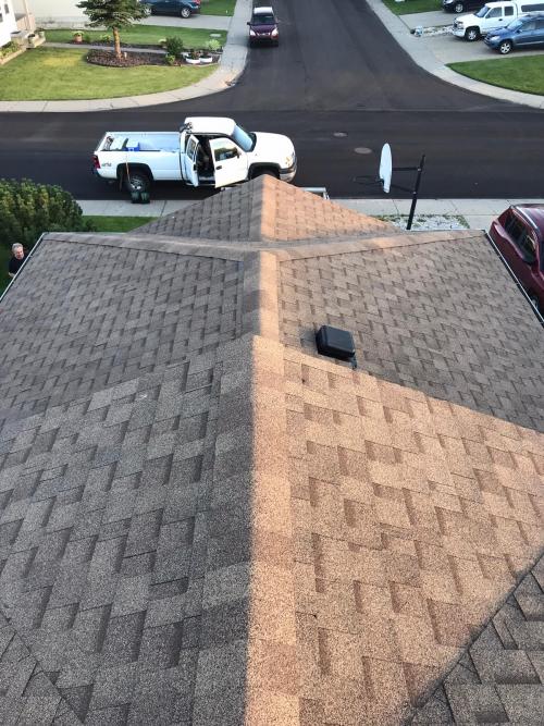 top view of brown shingles